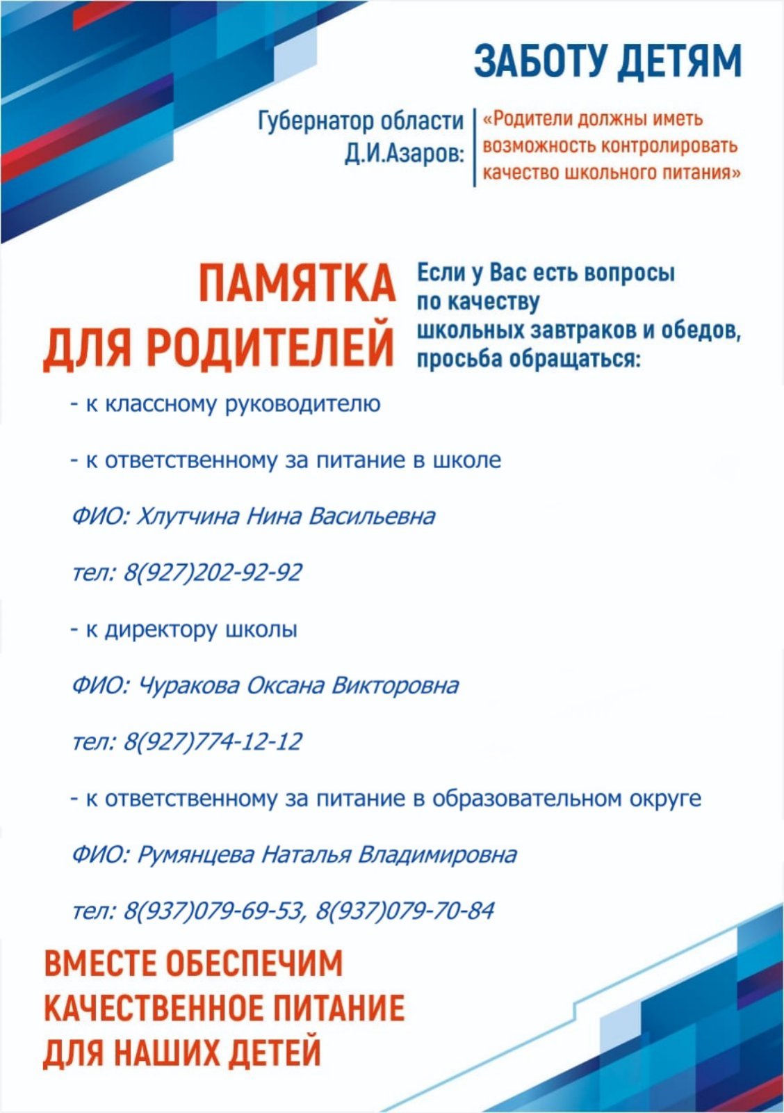 Организация питания в образовательной организации — МБОУ Школа №81  г.о.Самара