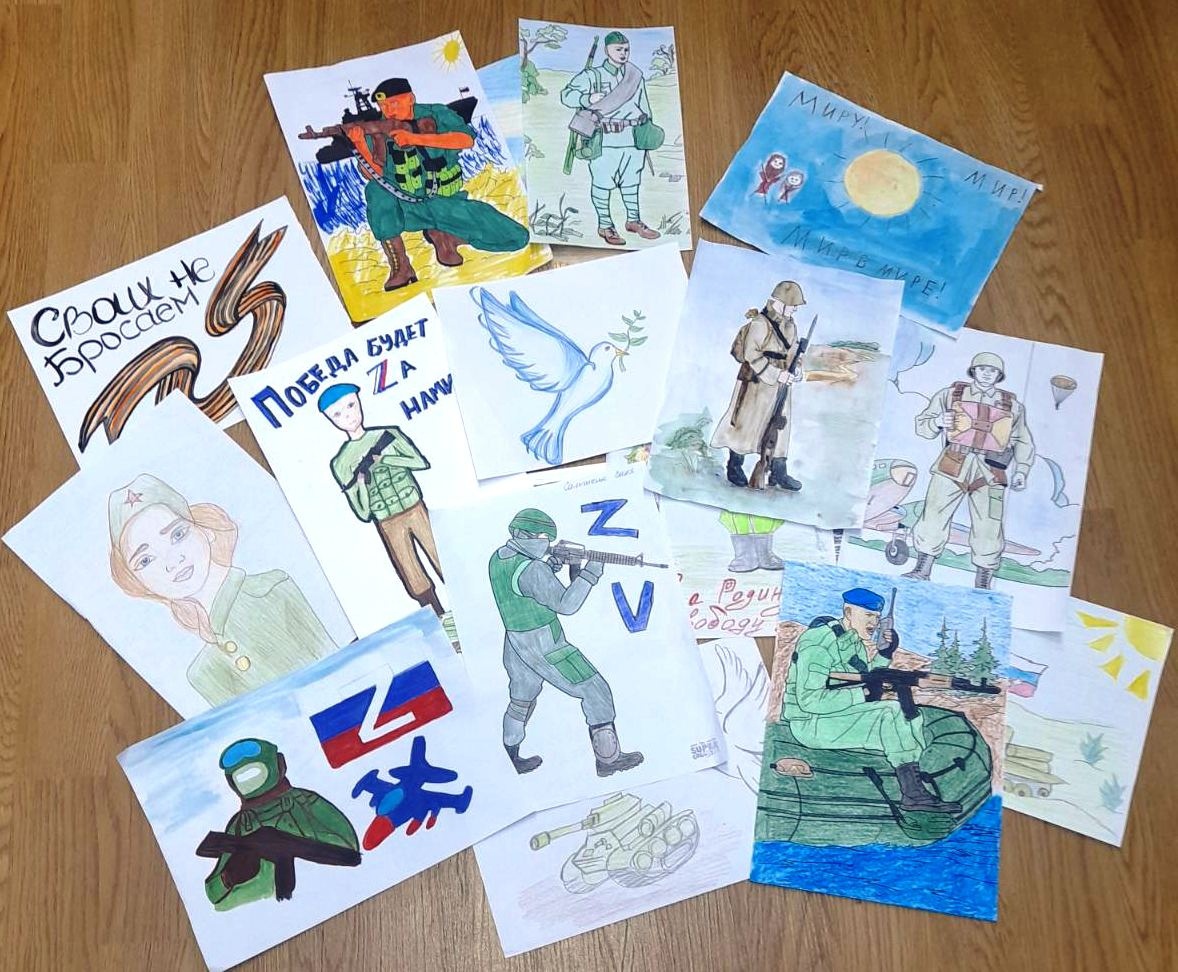 В рамках патриотического воспитания, прошла акция «Рисунок солдату».
